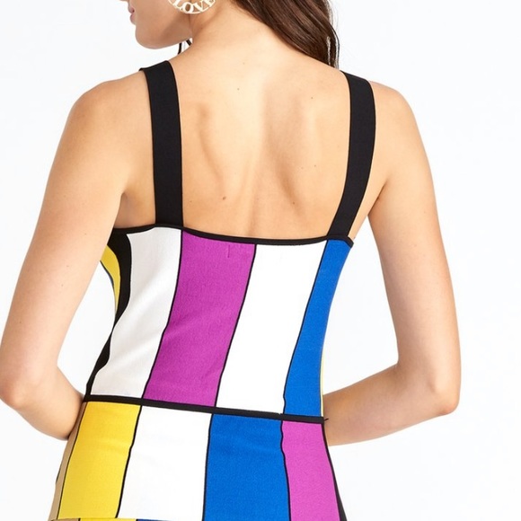 • NWT! • Rachel Rachel Roy colorblock square neck top S - Picture 4 of 5